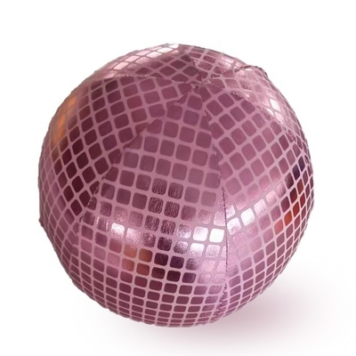 Silbernes Disco-Kissen Aufblasbare Weihnachtskugel Ballon mit Polyester-Haut-PVC-Innenkugel