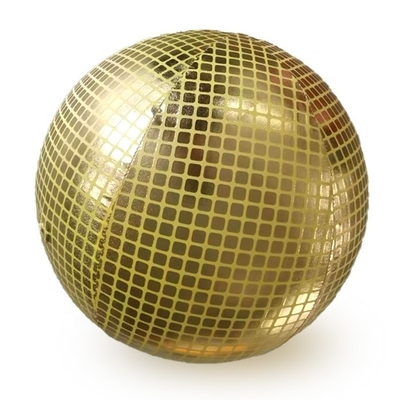 Silbernes Disco-Kissen Aufblasbare Weihnachtskugel Ballon mit Polyester-Haut-PVC-Innenkugel