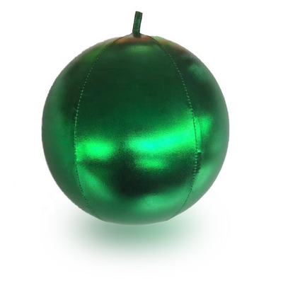 Silbernes Disco-Kissen Aufblasbare Weihnachtskugel Ballon mit Polyester-Haut-PVC-Innenkugel