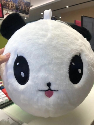 Polyester Fuzzy Panda Bear Aufblasbare Spielzeugkugel 9&quot; Durchmesser für Kinder