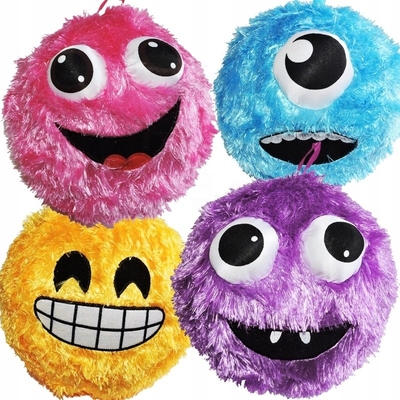 Unisex 6&quot; Lila Pelziges Monster Plüssig Runder Ball Gefülltes Tierspielzeug Alien PVC Innenkugelmaterial
