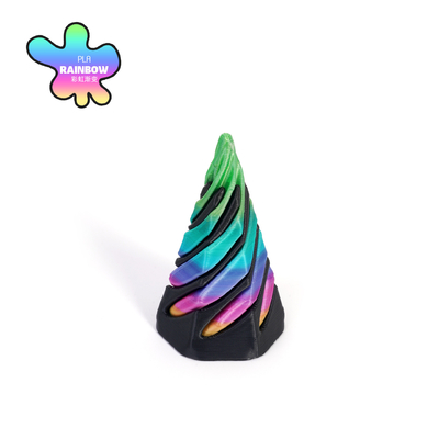 PLA 3D-gedruckte Vortex-Dreh-Illusion durch die Pyramide gehen Fidget-Spielzeug für Kinder und Erwachsene