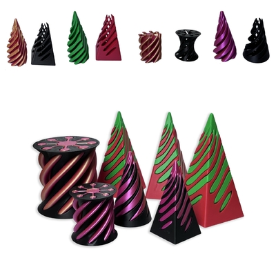 3d gedruckte Fidget Spielzeug Plastik Pla Spiral Pyramid Kegel unmöglich Fidget Kegel für Unisex