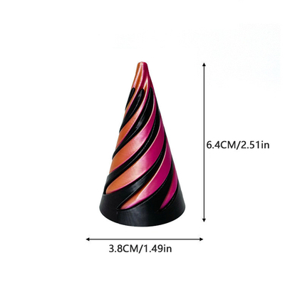 3d gedruckte Fidget Spielzeug Plastik Pla Spiral Pyramid Kegel unmöglich Fidget Kegel für Unisex