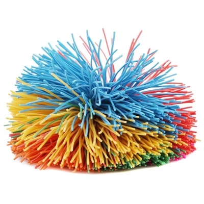 Farbenfrohe Affen Stresskugel Silikon Flauschig Kugel Strickig Silikon Koosh Kugel