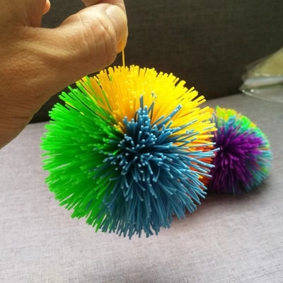 Farbenfrohe Affen Stresskugel Silikon Flauschig Kugel Strickig Silikon Koosh Kugel
