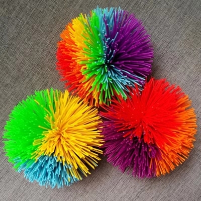 Farbenfrohe Affen Stresskugel Silikon Flauschig Kugel Strickig Silikon Koosh Kugel