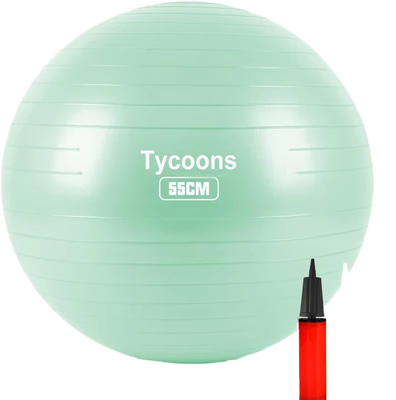 Availalbe OEM 55cm PVC Anti-Burst Gym Übung Yoga Ball mit Luftpumpe und bunte