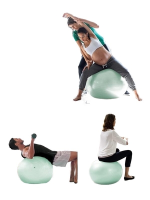 Availalbe OEM 55cm PVC Anti-Burst Gym Übung Yoga Ball mit Luftpumpe und bunte