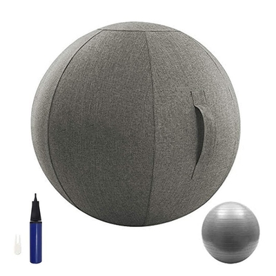 Leinenmaterial Yoga-Balldeckel für Büro Fitnessstudio Balance Übung aufblasbare PVC-Ball