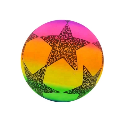 Mit aufblasbaren Regenbogen-Druckkugeln abheben