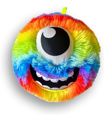 OEM ODM Akzeptiert Kinder Smiley Happy Face Aufblasbare Pelzkugel mit 3D-Augen Regenbogen Altersbereich 5-7 Jahre