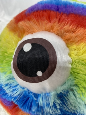 OEM ODM Akzeptiert Kinder Smiley Happy Face Aufblasbare Pelzkugel mit 3D-Augen Regenbogen Altersbereich 5-7 Jahre