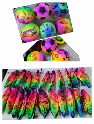 Erwachsene Spielen und Spaß 9 Zoll PVC Beach Ball mit Neuheit Regenbogen Design