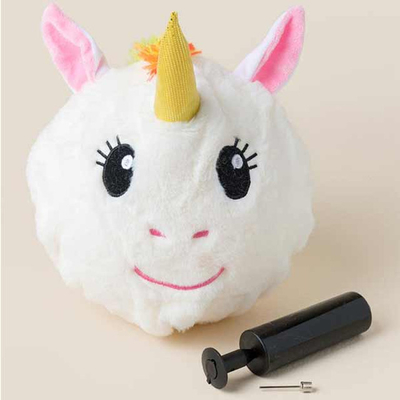 Unisex weicher Regenbogen aufblasbarer Einhornball 10 &quot;Plüsch-Spielzeug mit Pumpe und PVC Innenkugelmaterial