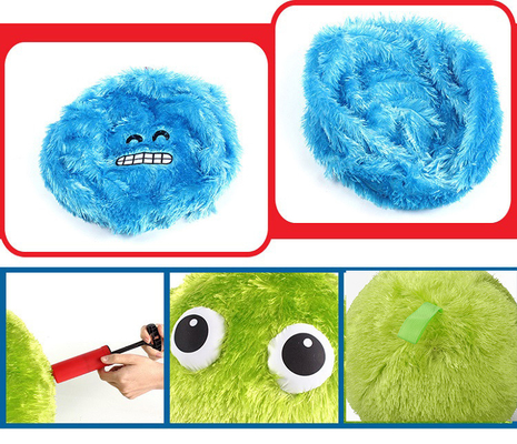 23cm Fuzzy Emoj Haariger Aufblaserball mit Fuzzy Monster Design Altersbereich 14 Jahre und älter