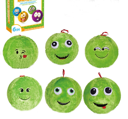 23cm Fuzzy Emoj Haariger Aufblaserball mit Fuzzy Monster Design Altersbereich 14 Jahre und älter