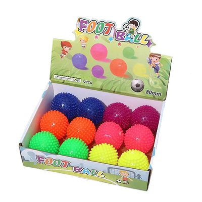 Beschreibung Spiky Light Up LED Ball Mehrfarbiger blinkender Squeaky Ball