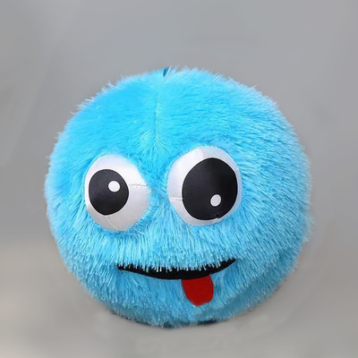 Fuzzy Plush Ball 9 Zoll Verrücktes Gesicht Gefülltes Pelziges Kleines Ungeheuer Flauschiges Spielzeug