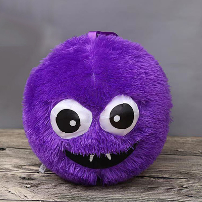 Fuzzy Plush Ball 9 Zoll Verrücktes Gesicht Gefülltes Pelziges Kleines Ungeheuer Flauschiges Spielzeug