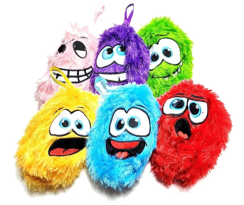 FUZZY BALL EMOT 15cm Schäbig Plüssig Ball Emotionen Tassel Innenkugel Material PVC 15 cm