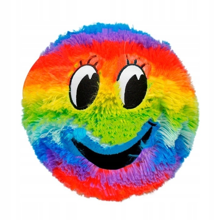 Innenkugel Material PVC Plüsch Regenbogen Gesicht Pelzkugel Maskottchen für individuelle Anforderungen