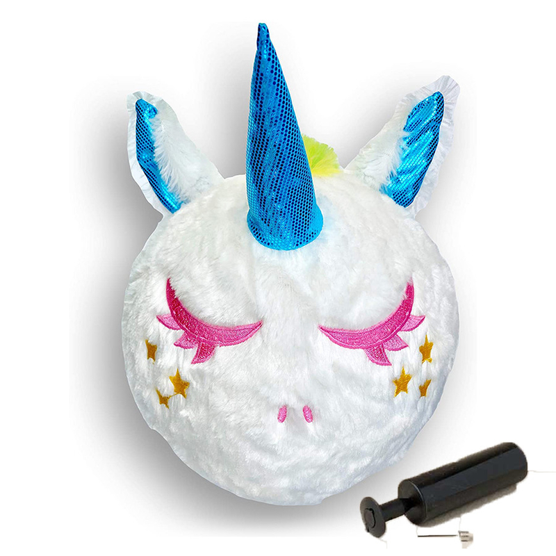 Unisex weicher Regenbogen aufblasbarer Einhornball 10 &quot;Plüsch-Spielzeug mit Pumpe und PVC Innenkugelmaterial